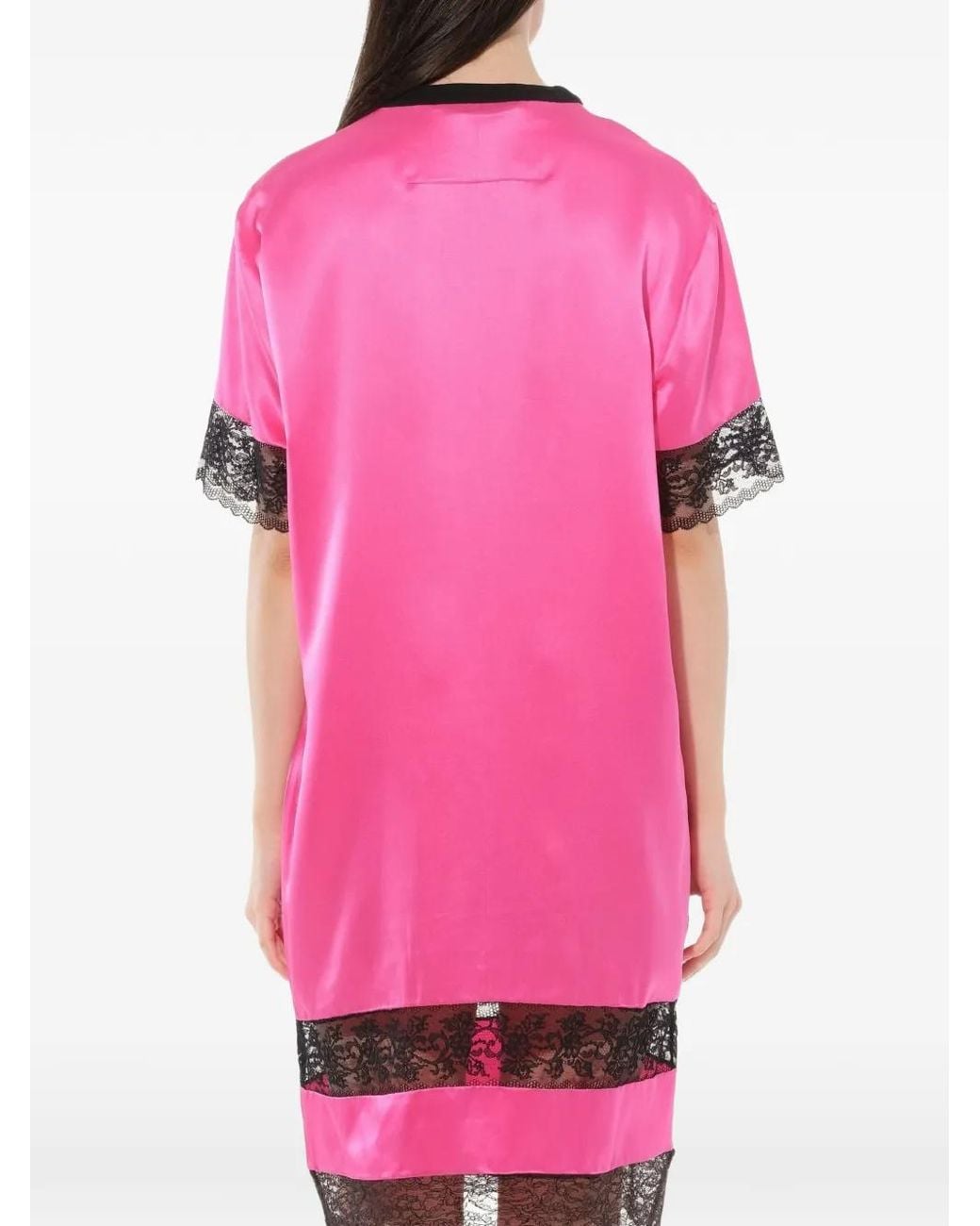 Givenchy Pink Lace Panel T-Shirt Dress