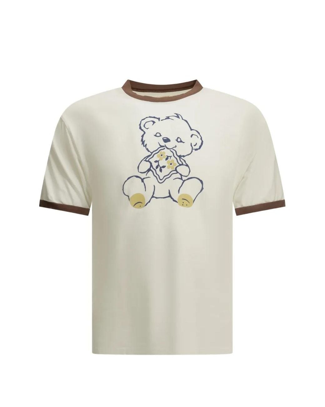Kapital White Bear-Print Ringer T-Shirt for men