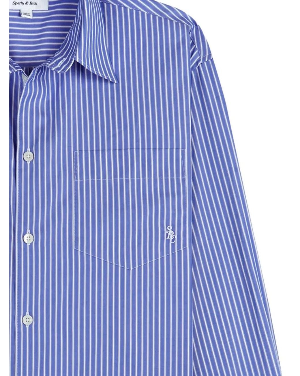 Sporty & Rich Blue Src Oversized Shirt