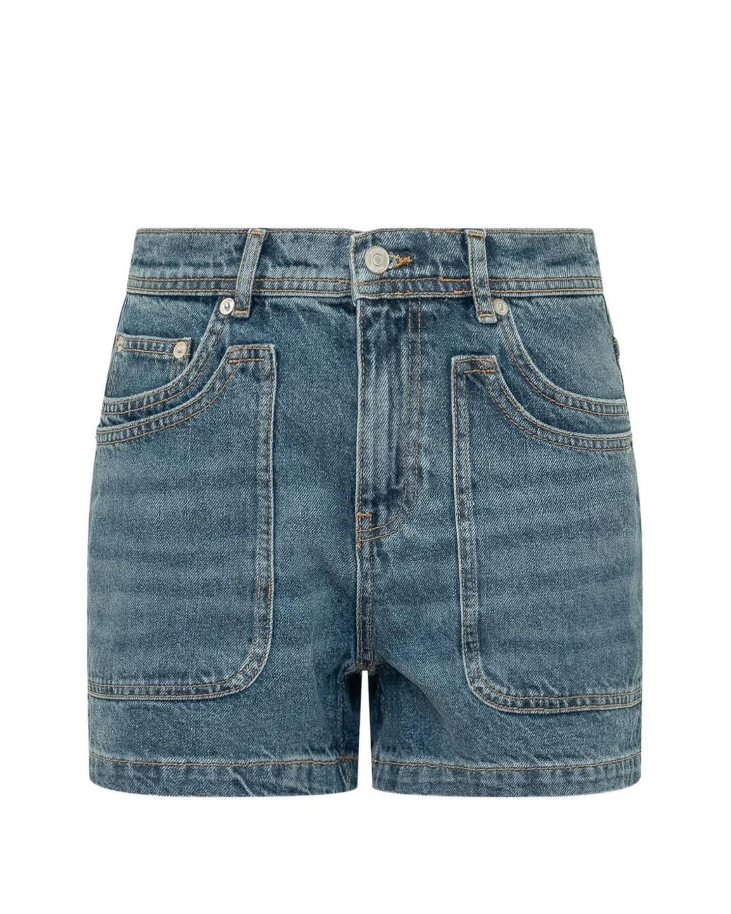 Ba&sh Blue Short Zevy À Poches