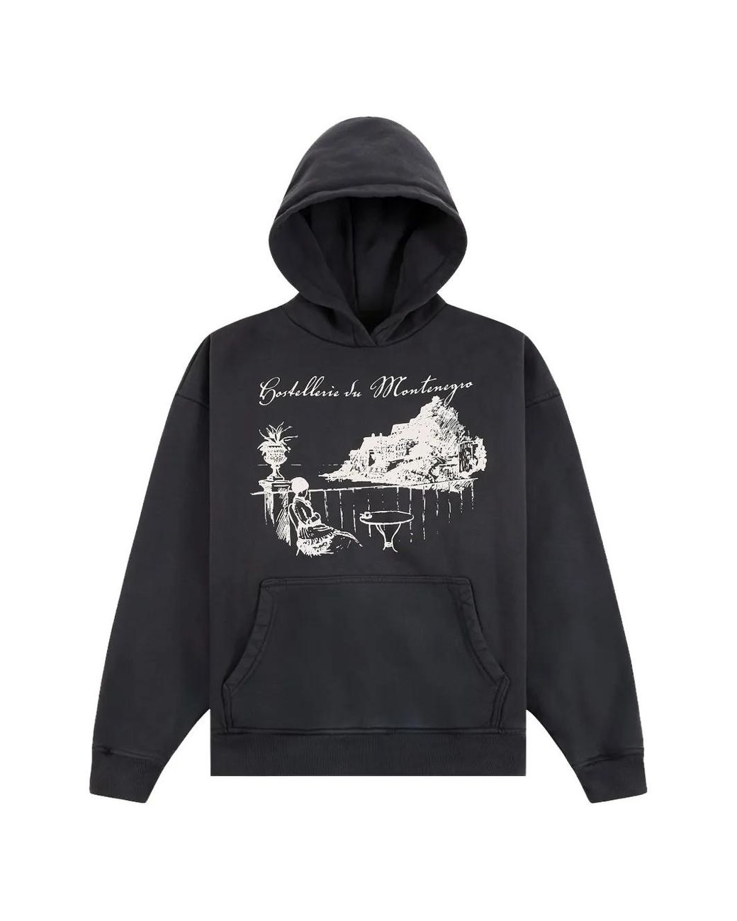 Rhude Black Montenegro Morada Hoodie for men