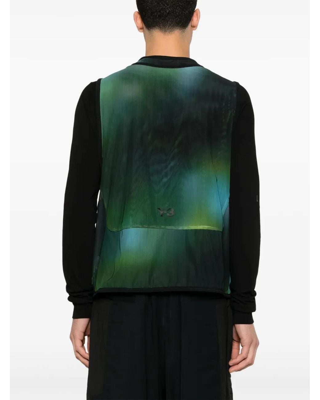 Y-3 Green Aop Mesh Vest for men