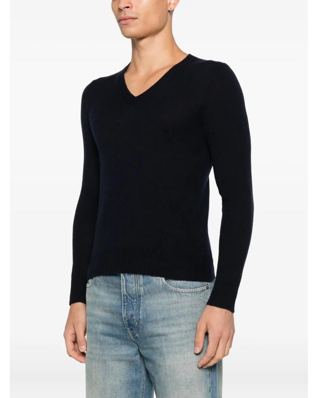 トップス prada/v-neck knit Prada V-Neck Sweater in Black for Men | Lyst
