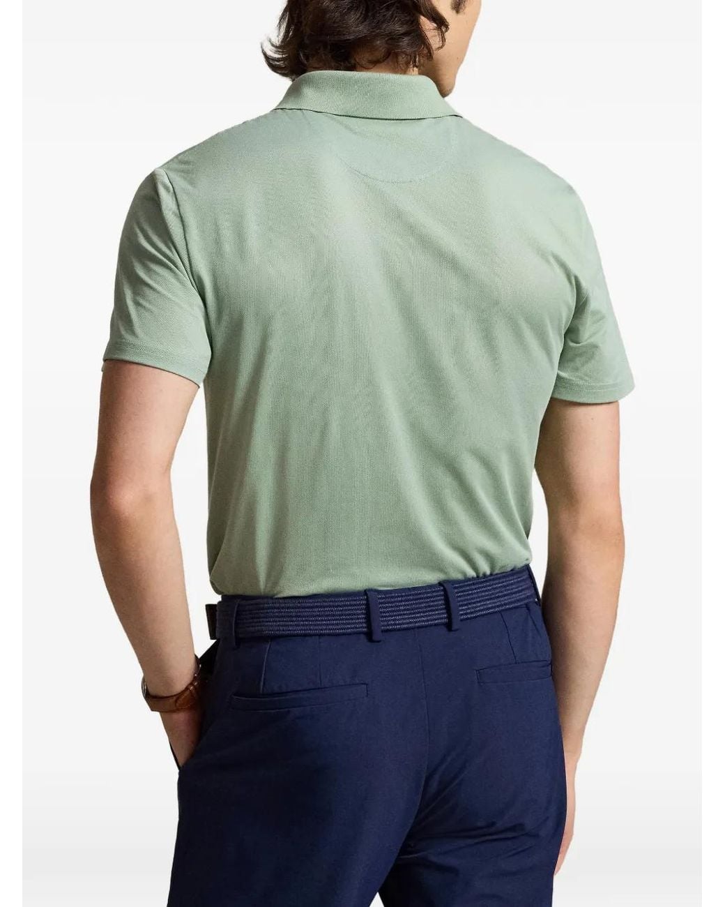 Ralph Lauren Green Logo-Embroidered Polo Shirt for men