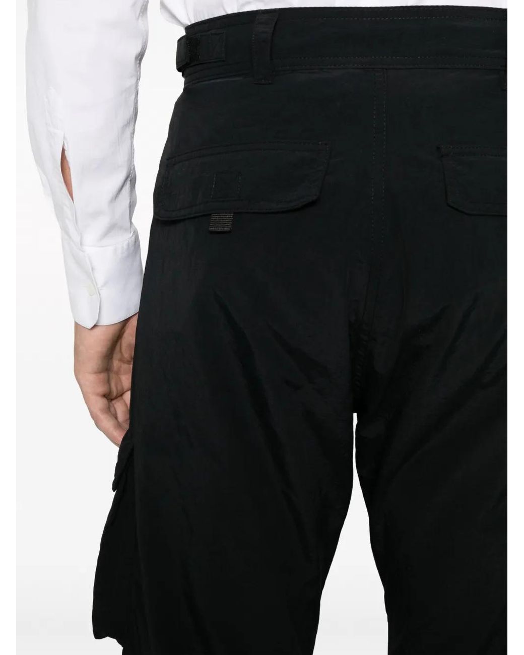 Martine Rose Blue Logo-Patch Cotton Cargo Trousers for men