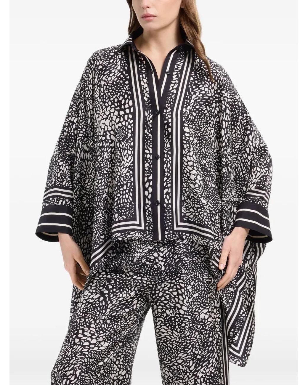 Elie Saab Black Printed Shirt