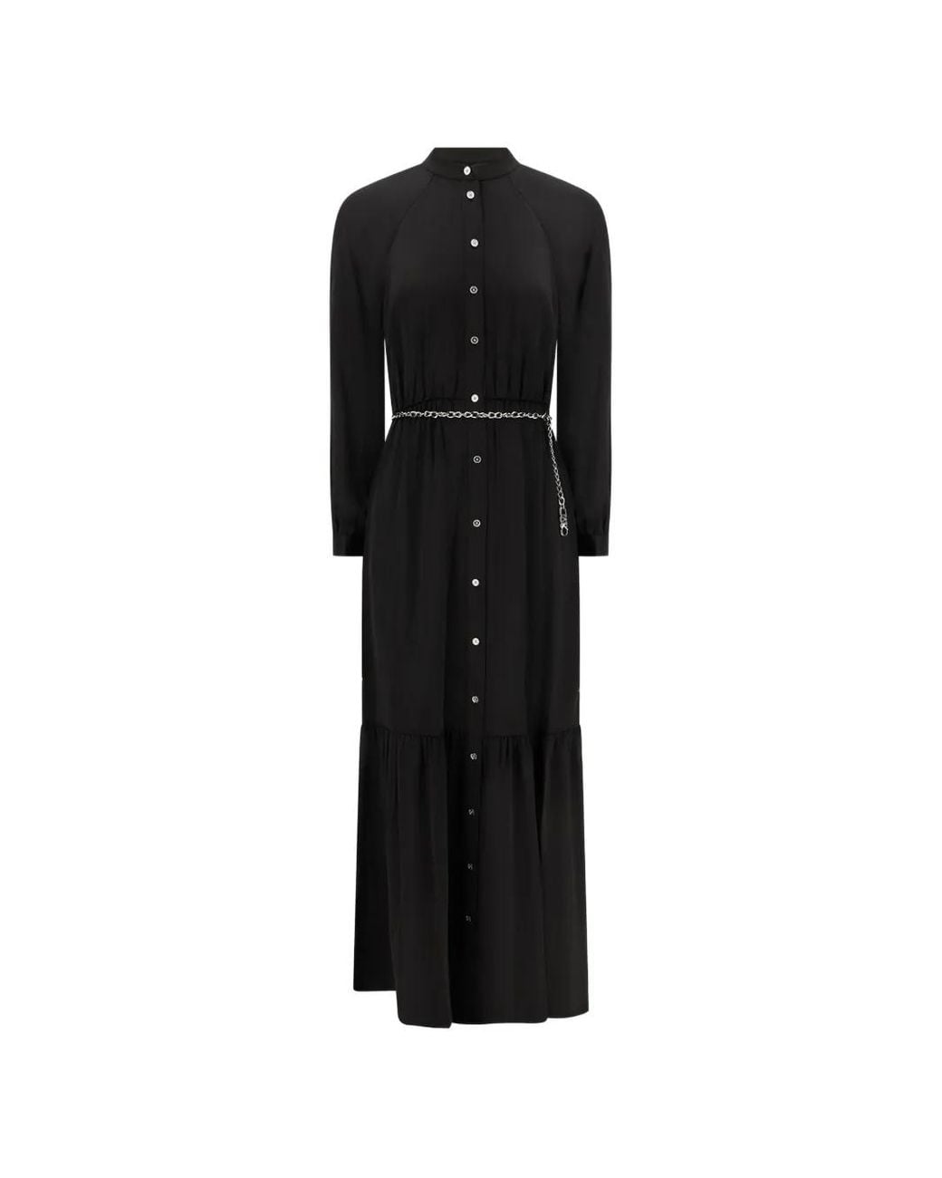 Michael Kors Black Robe-Chemise À Taille Ceinturée