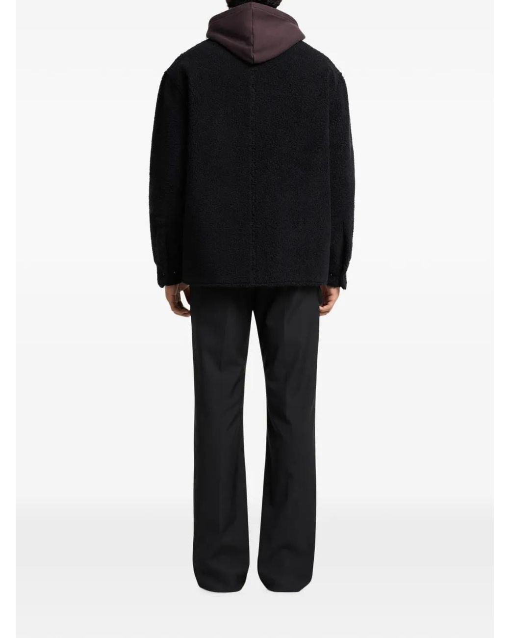 Courreges Black Wool-Blend Shirt Jacket