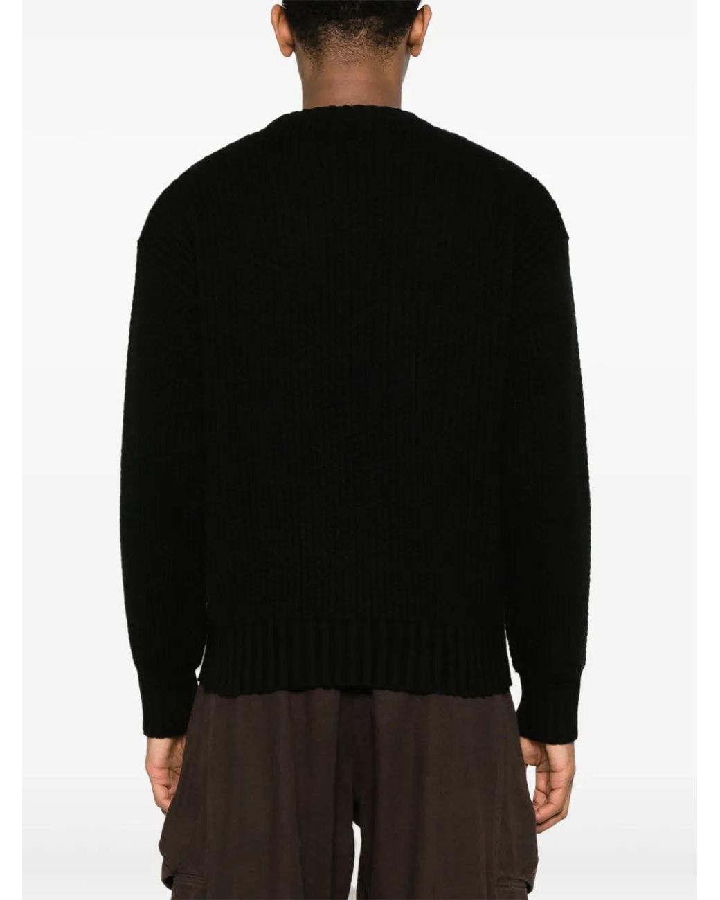 Alanui Black Finest Drop-Shoulder Jumper for men