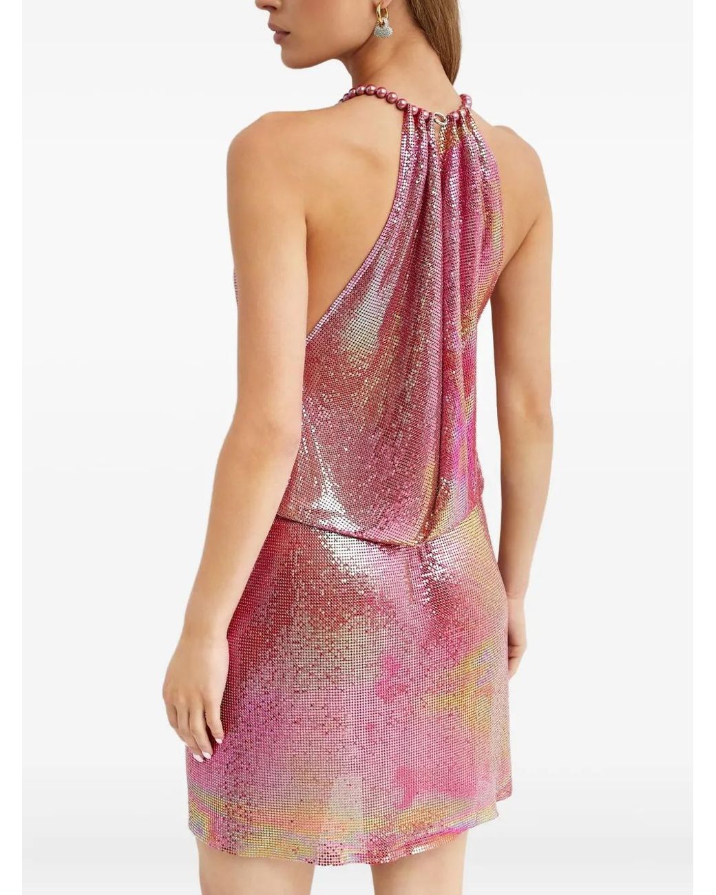 Nue Red Sequined Mini Dress