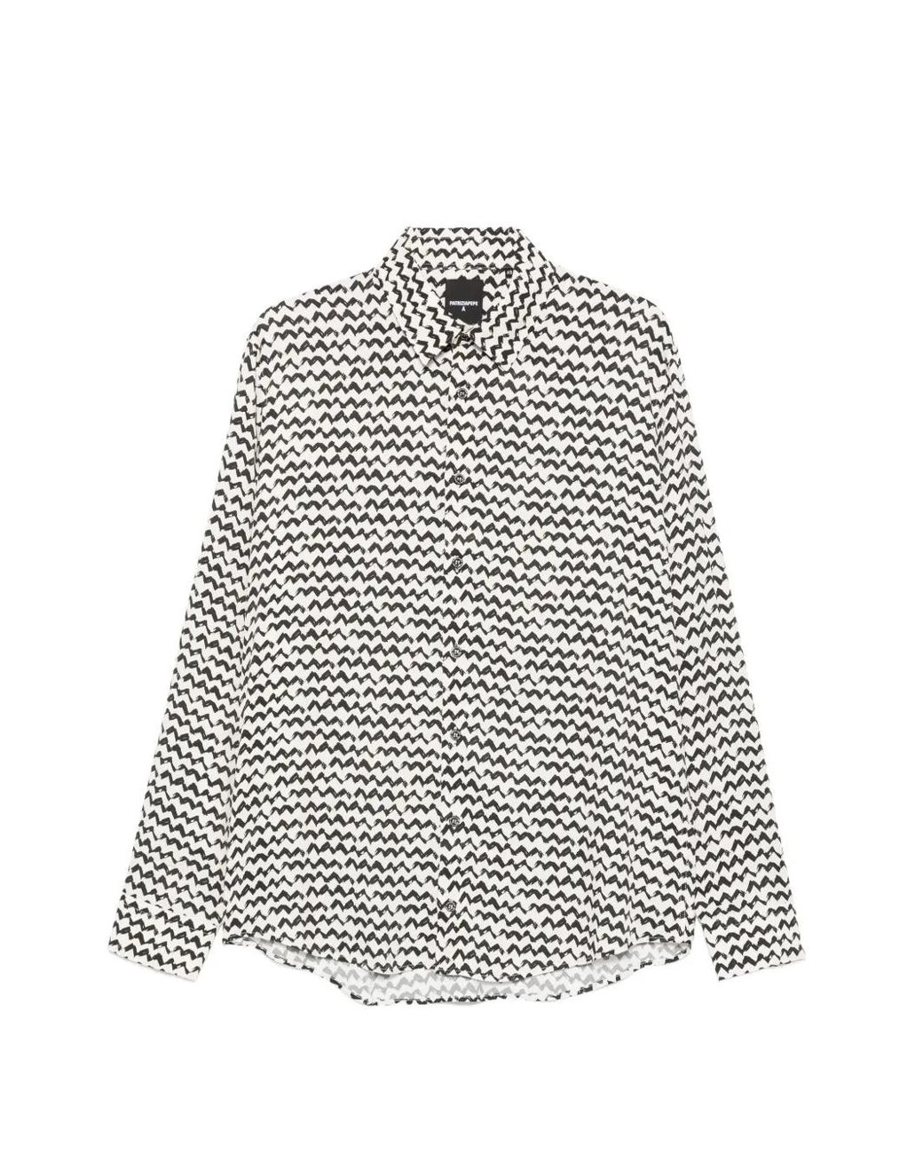 Patrizia Pepe White Blouse À Imprimé Peau De Serpent for men