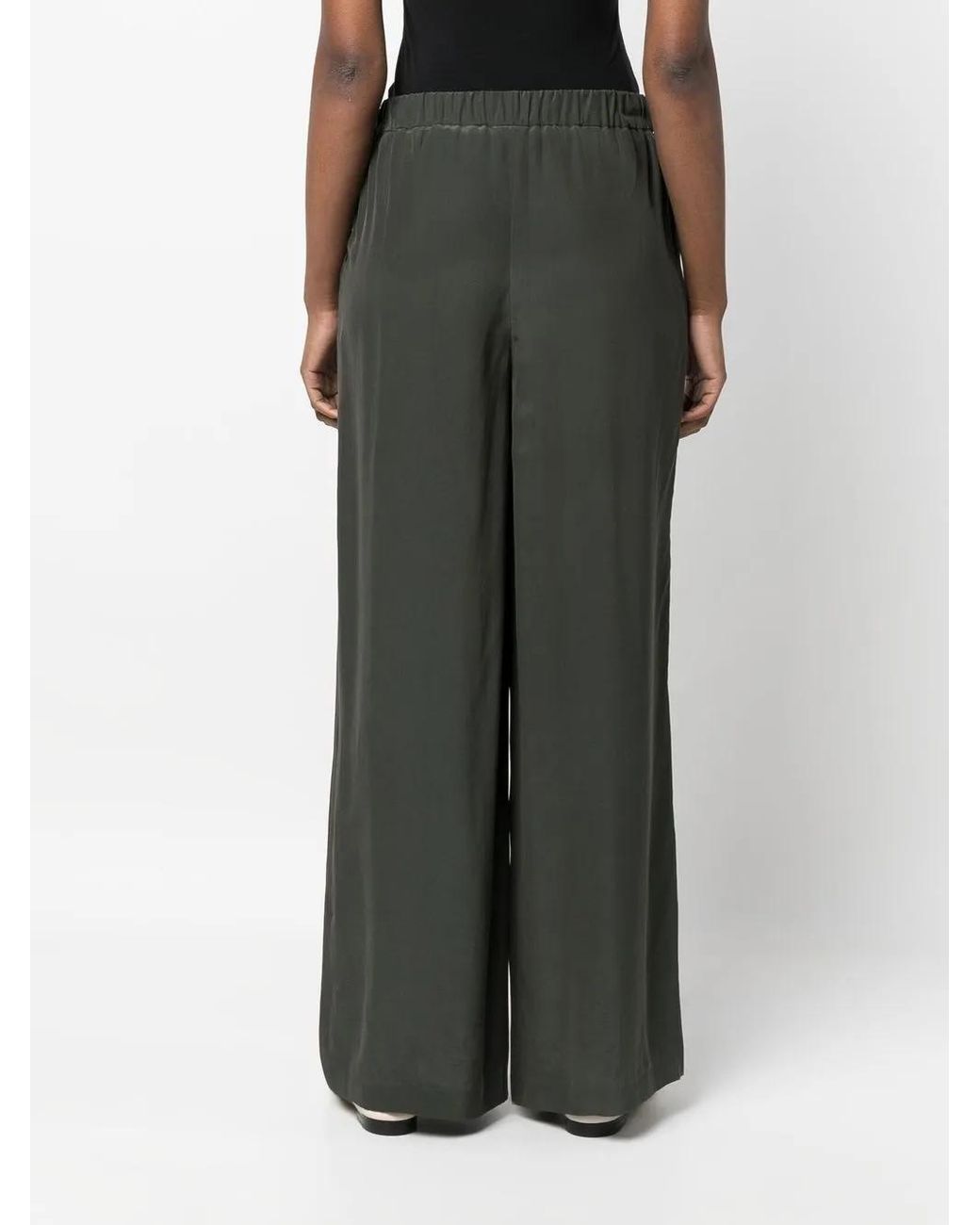 Fabiana Filippi Green Drawstring Straight Trousers