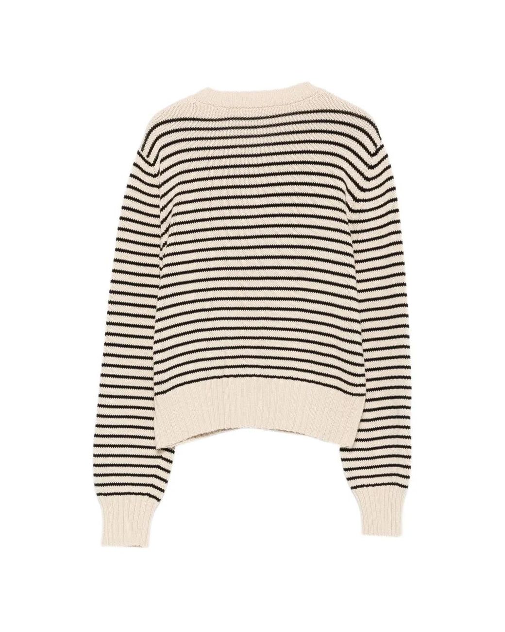 Roberto Collina White Striped Cardigan