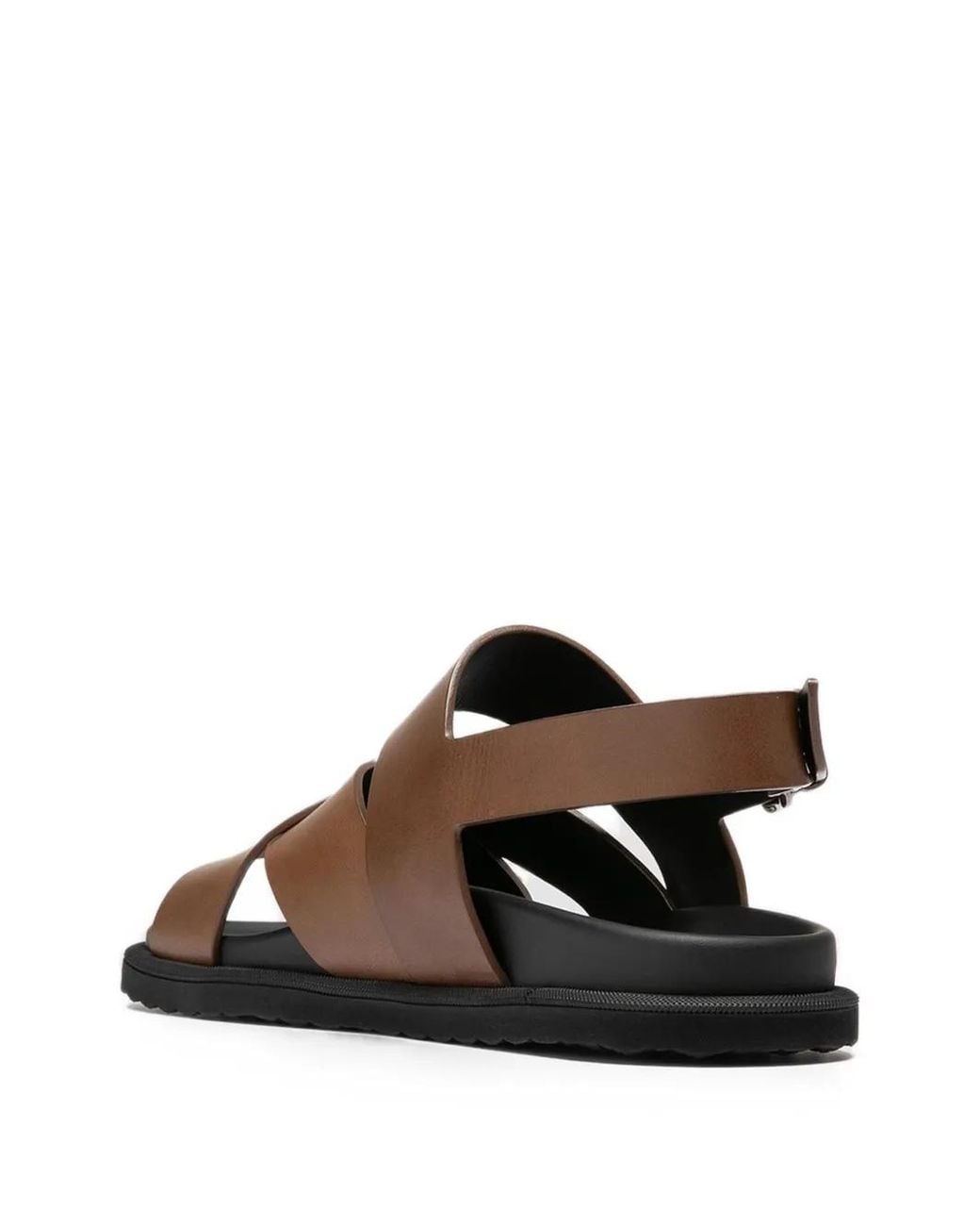 Officine Creative Brown Charrat Crossover-Strap Buckle-Fastening Sandals for men