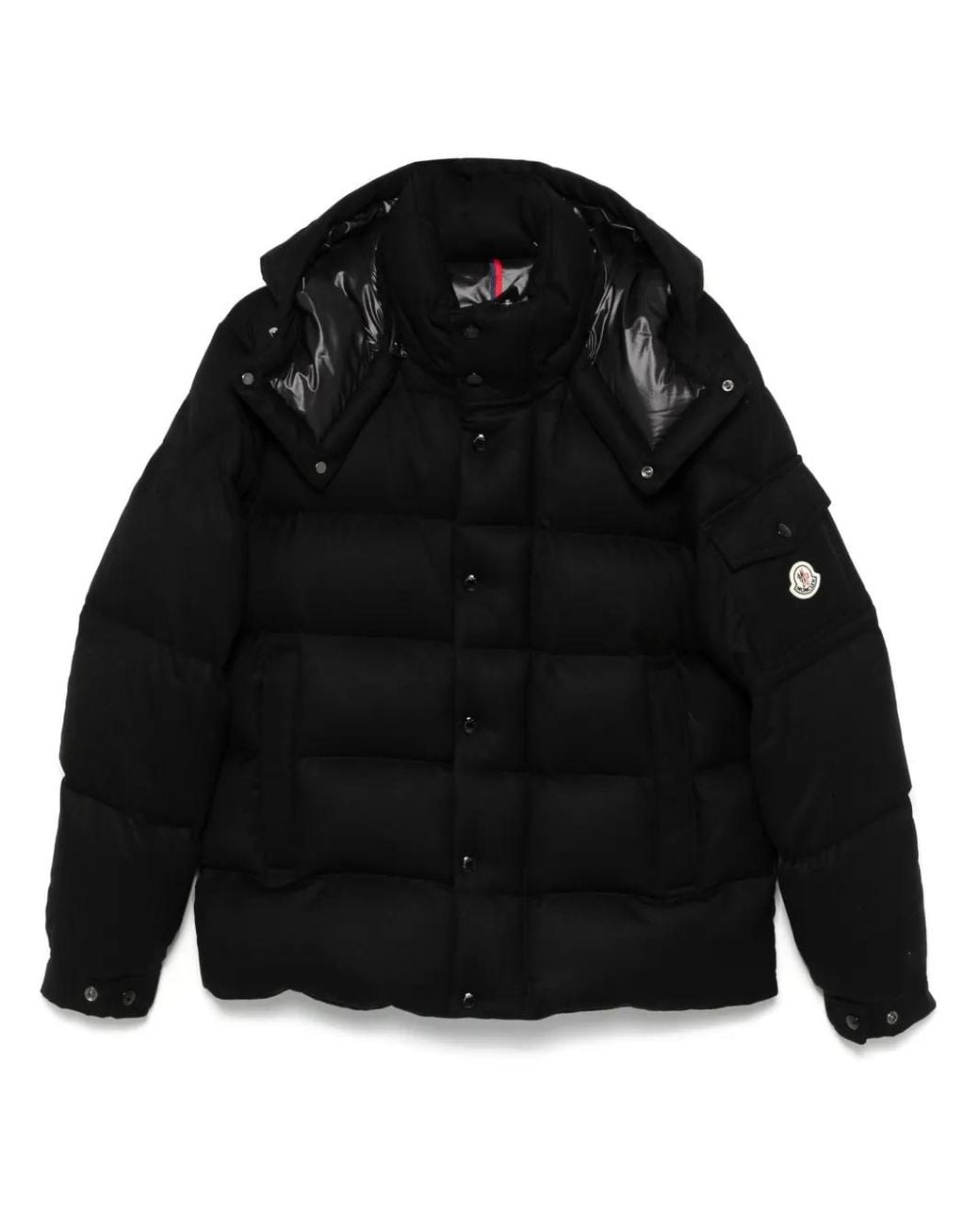 Moncler Black Maya 70 Wool Padded Jacket for men