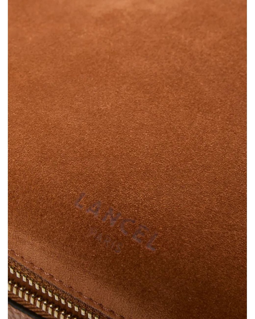 Lancel Brown Small Origami Zip-Detail Shoulder Bag