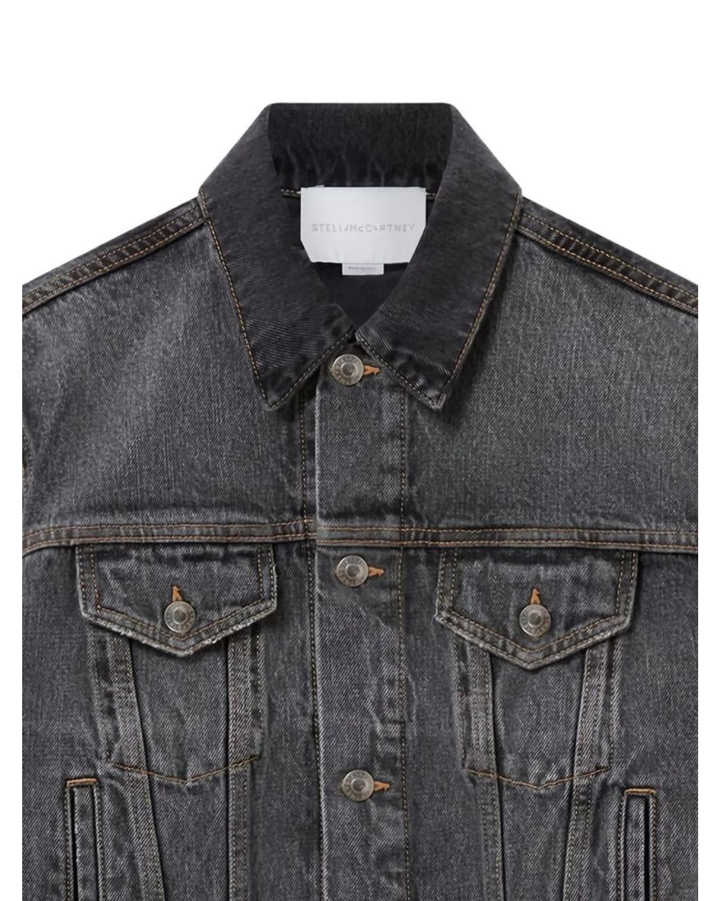 Stella McCartney Gray Double-Layered Denim Jacket