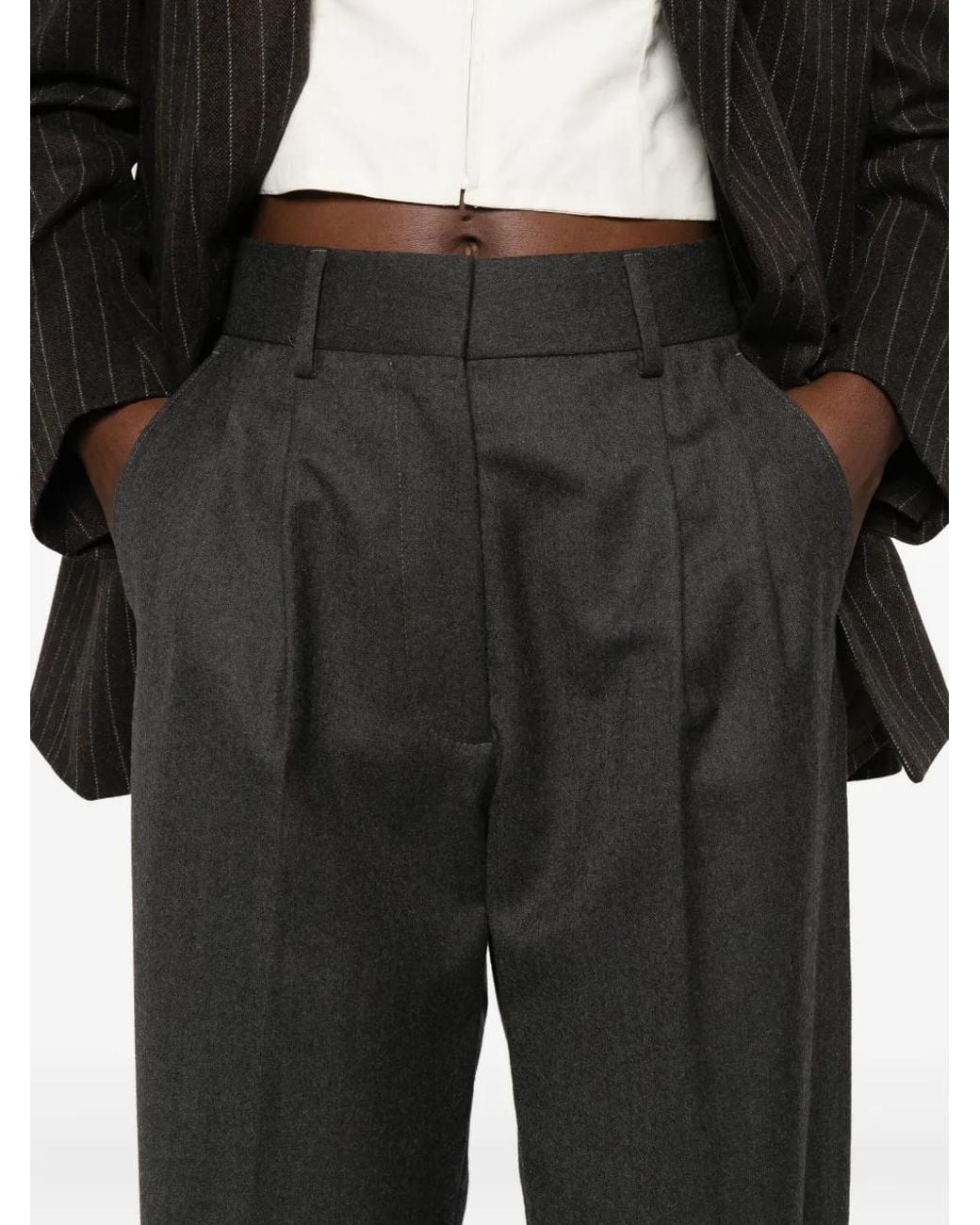 Blazé Milano Gray Virgin Wool Trousers