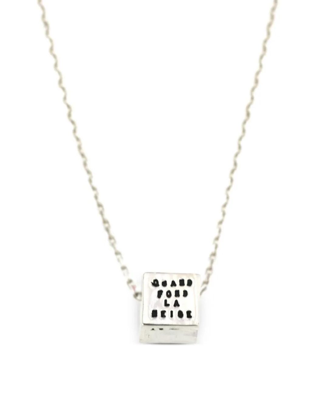 Thoraval Metallic Cube Pendant Necklace