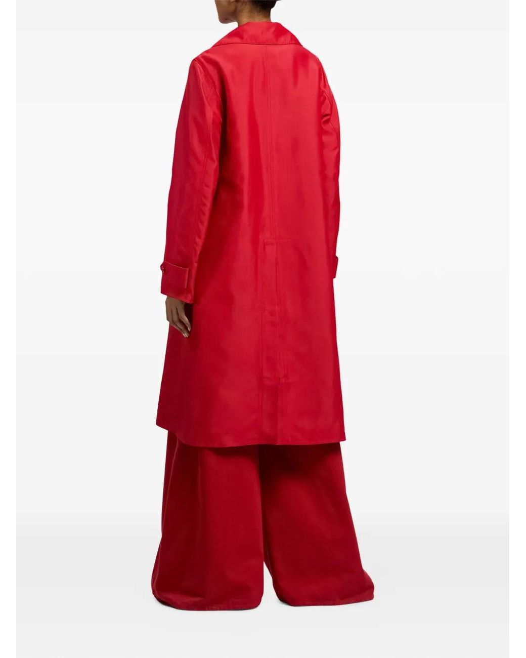 Ralph Lauren Red Raquel Double-Breasted Coat