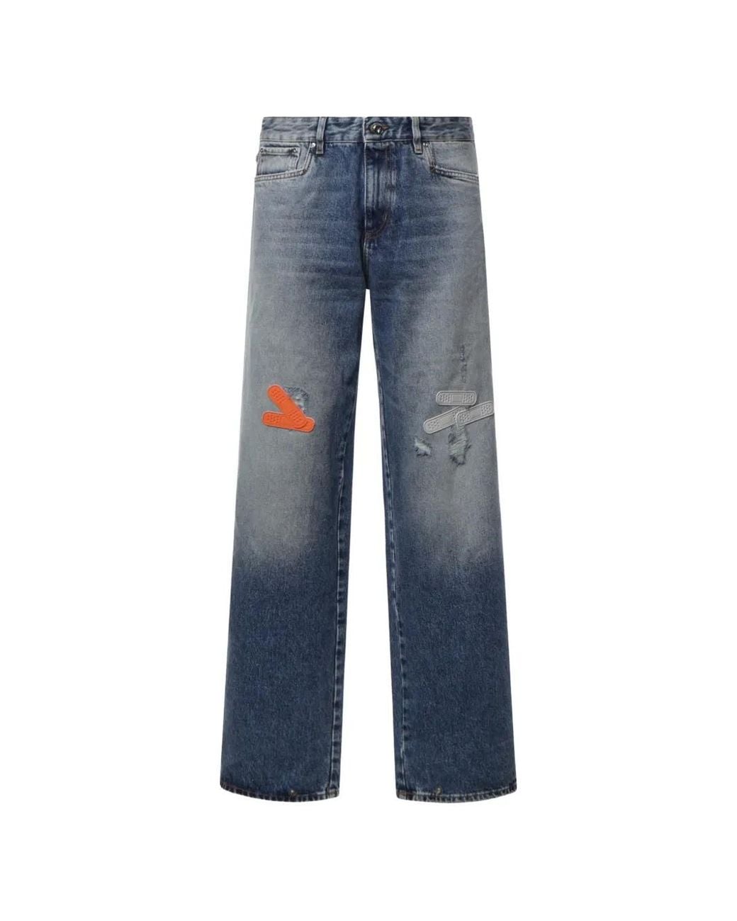 PDF Blue Channel Distressed Jeans for men