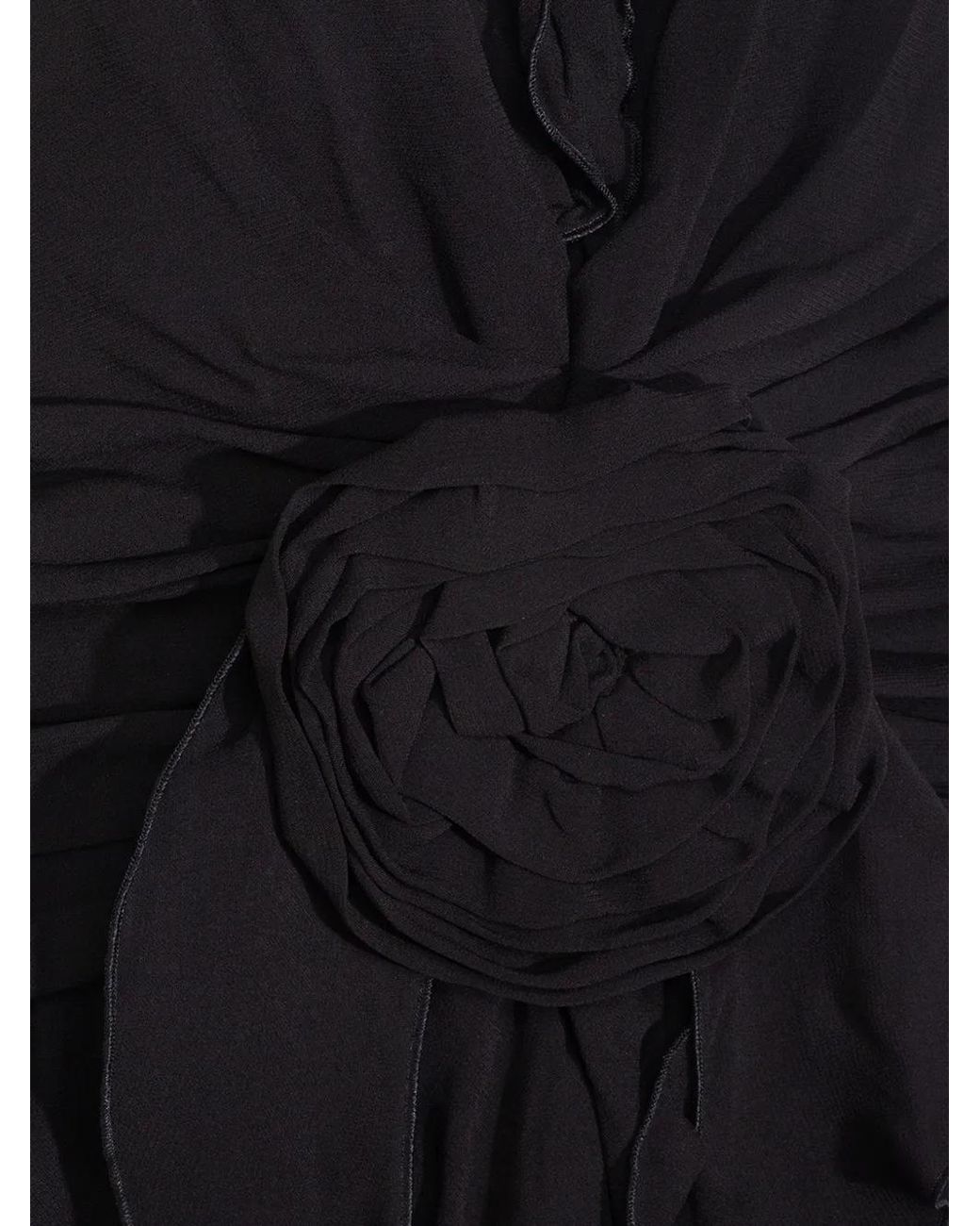 Blumarine Black Ruffled Maxi Dress