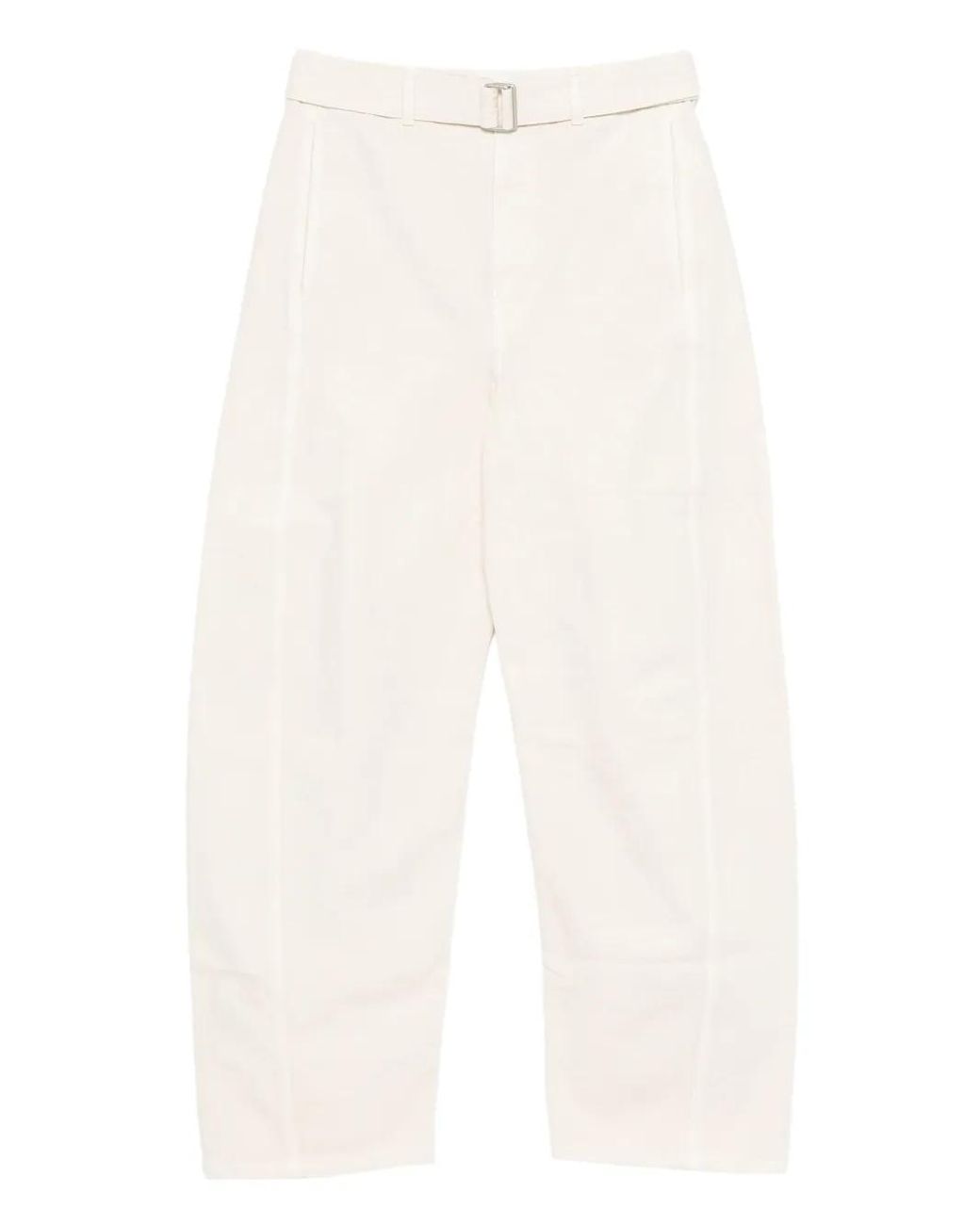 Lemaire White Belted Panelled Jeans