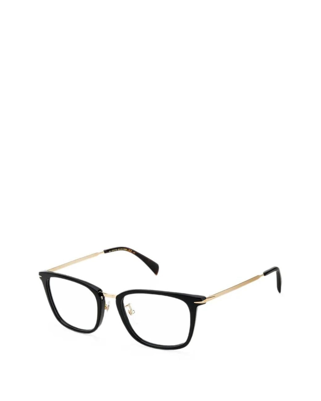 David Beckham Black Square-Frame Glasses for men