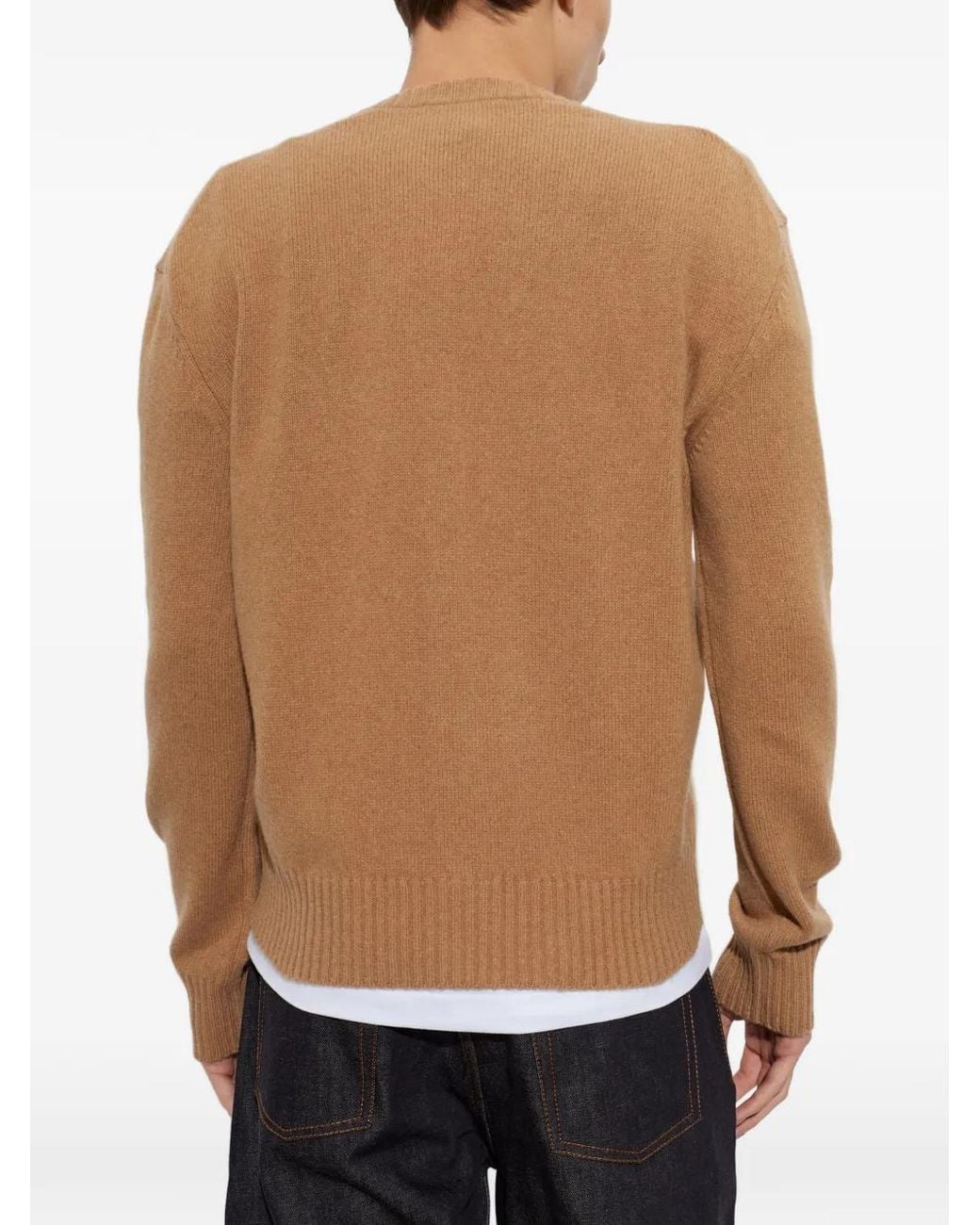 AMI Natural Long-Sleeves Cardigan for men