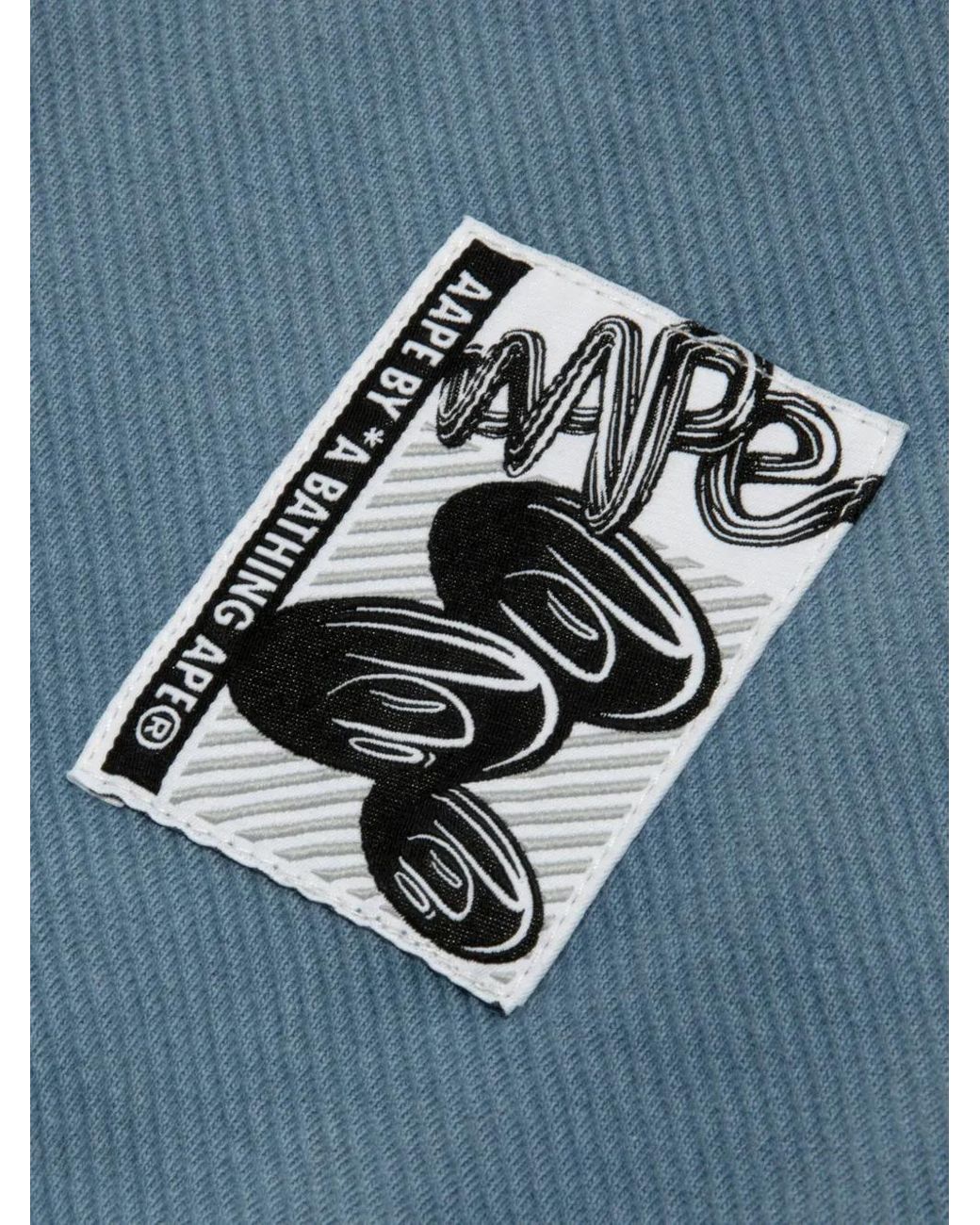 Aape By A Bathing Ape Blue Logo-Print Sweatshirt for men