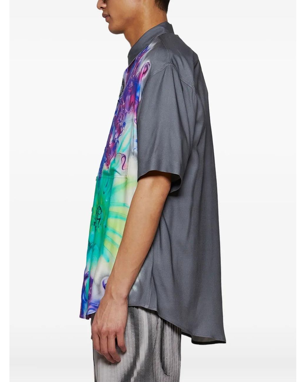 Camisa Estampada Casella Meyer de hombre de color Blue