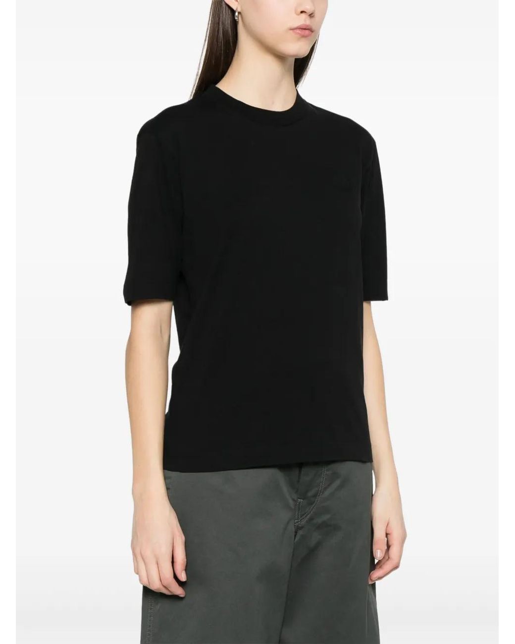 Moncler Black Logo-Patch T-Shirt
