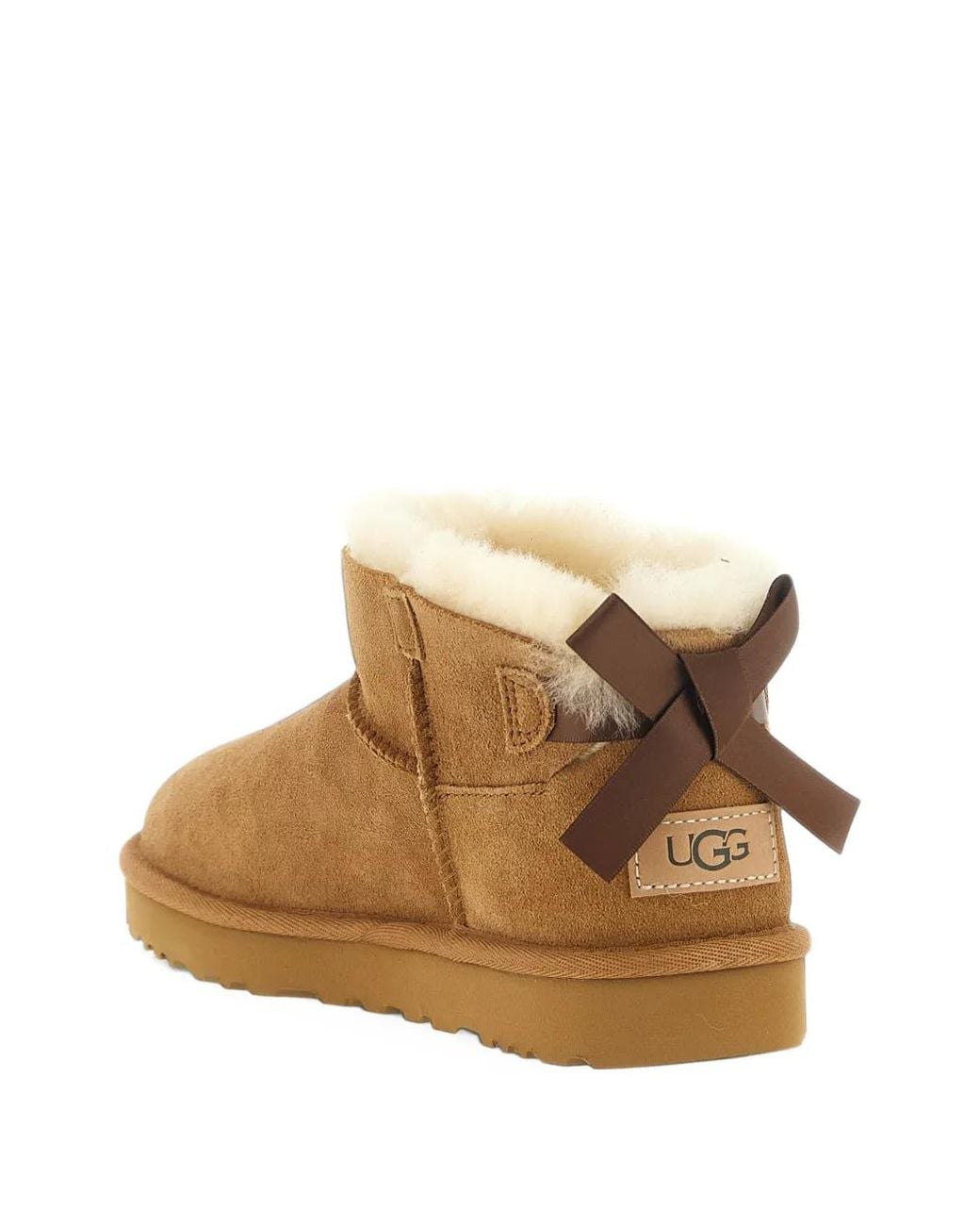 Ugg Brown Ultra Mini Bailey Bow Slippers