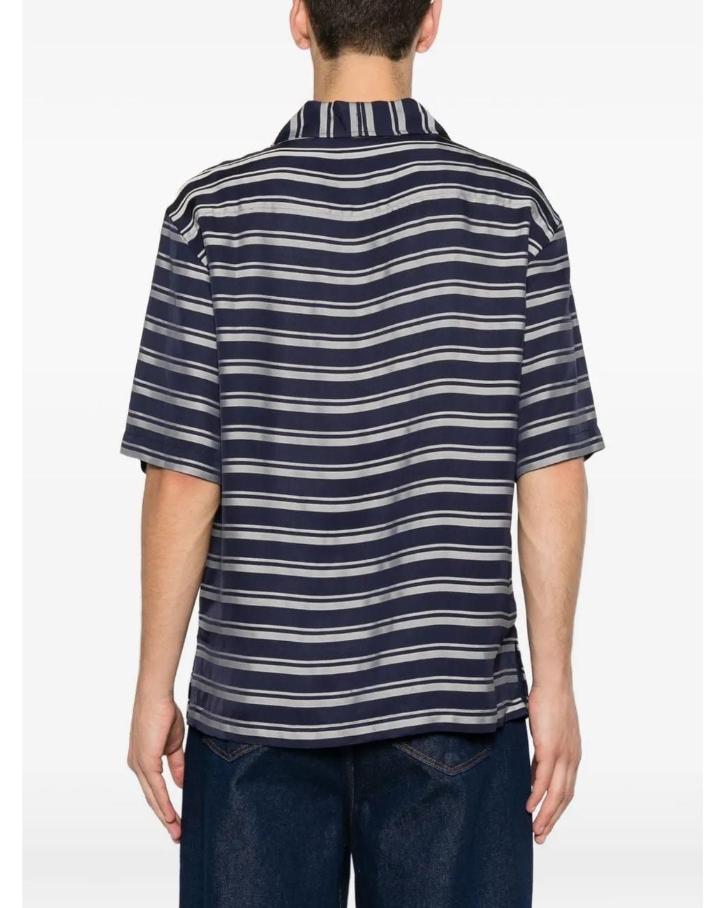 Sandro Blue Chemise À Rayures for men