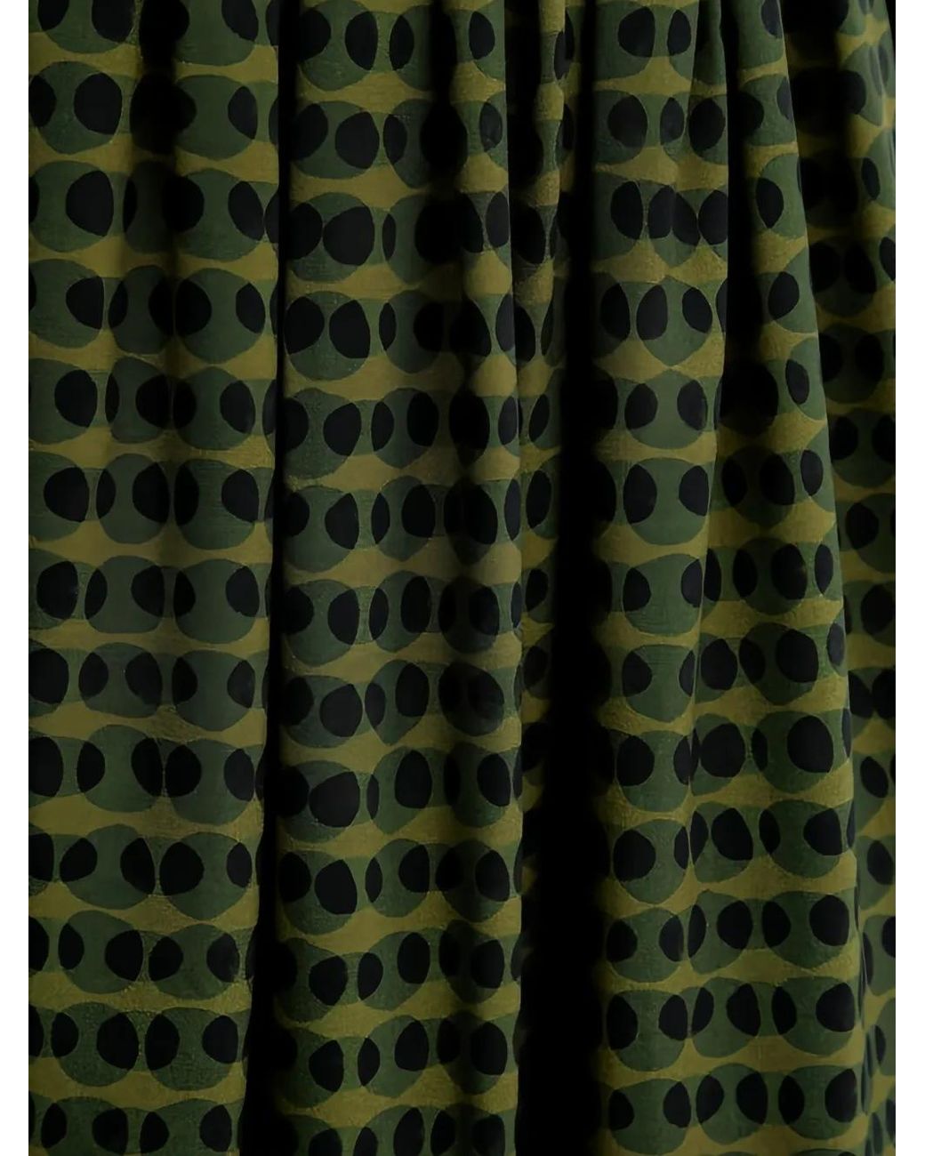 Benetton Green Dotted Midi Skirt
