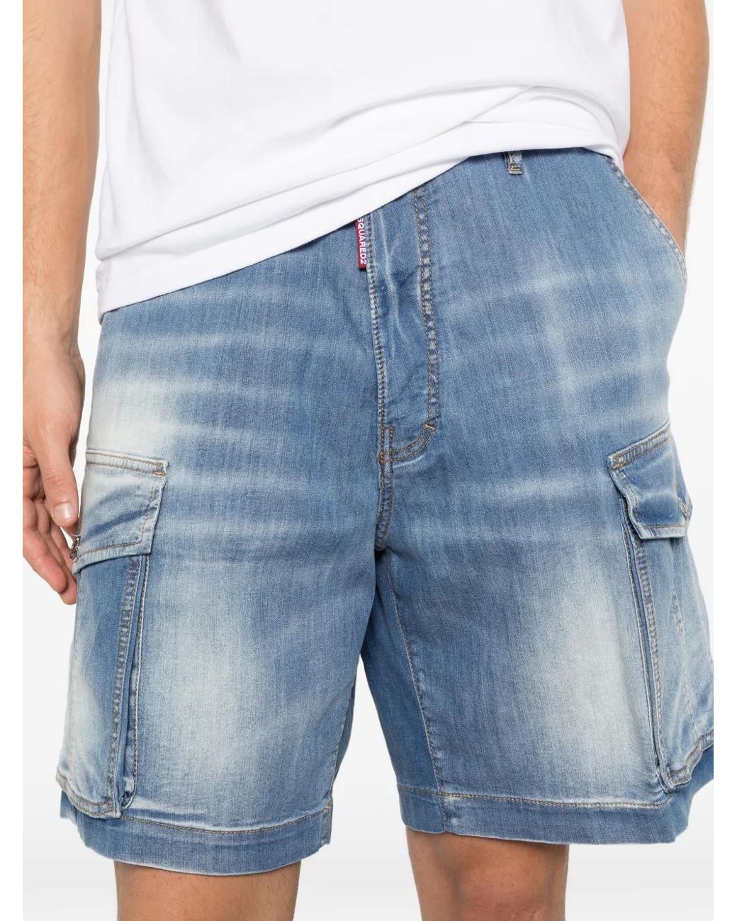 DSquared² Denim Cargo Shorts in het Blue voor heren