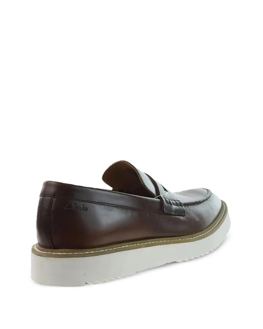 Clarks Brown Ernest Free Slip-On Loafers for men