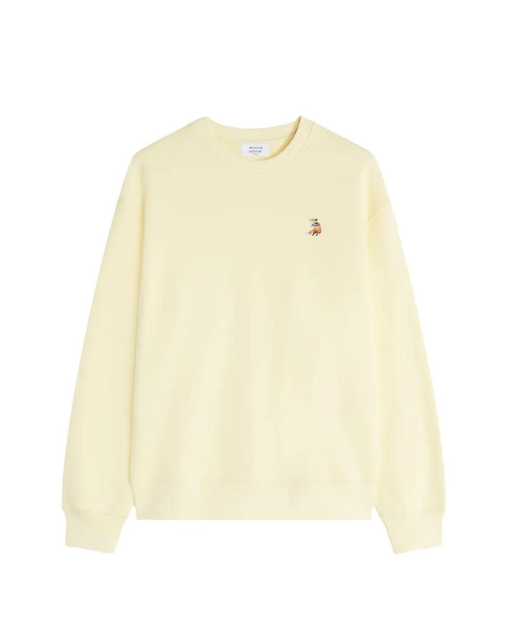 Maison Kitsuné Natural Embroidered Sweatshirt for men