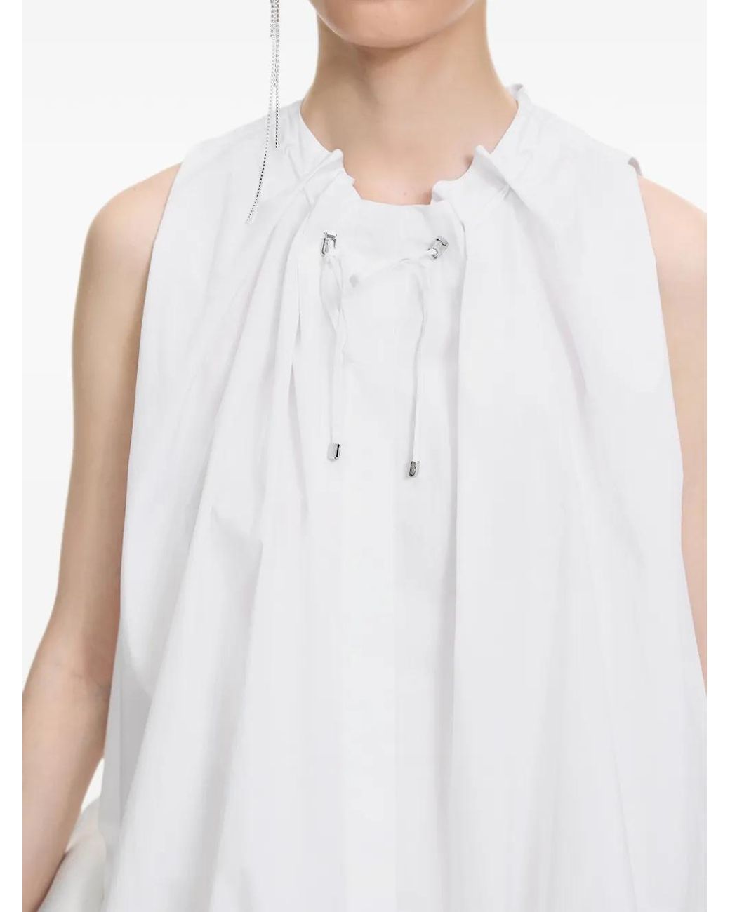 JNBY White Drawstring-Detail Blouse