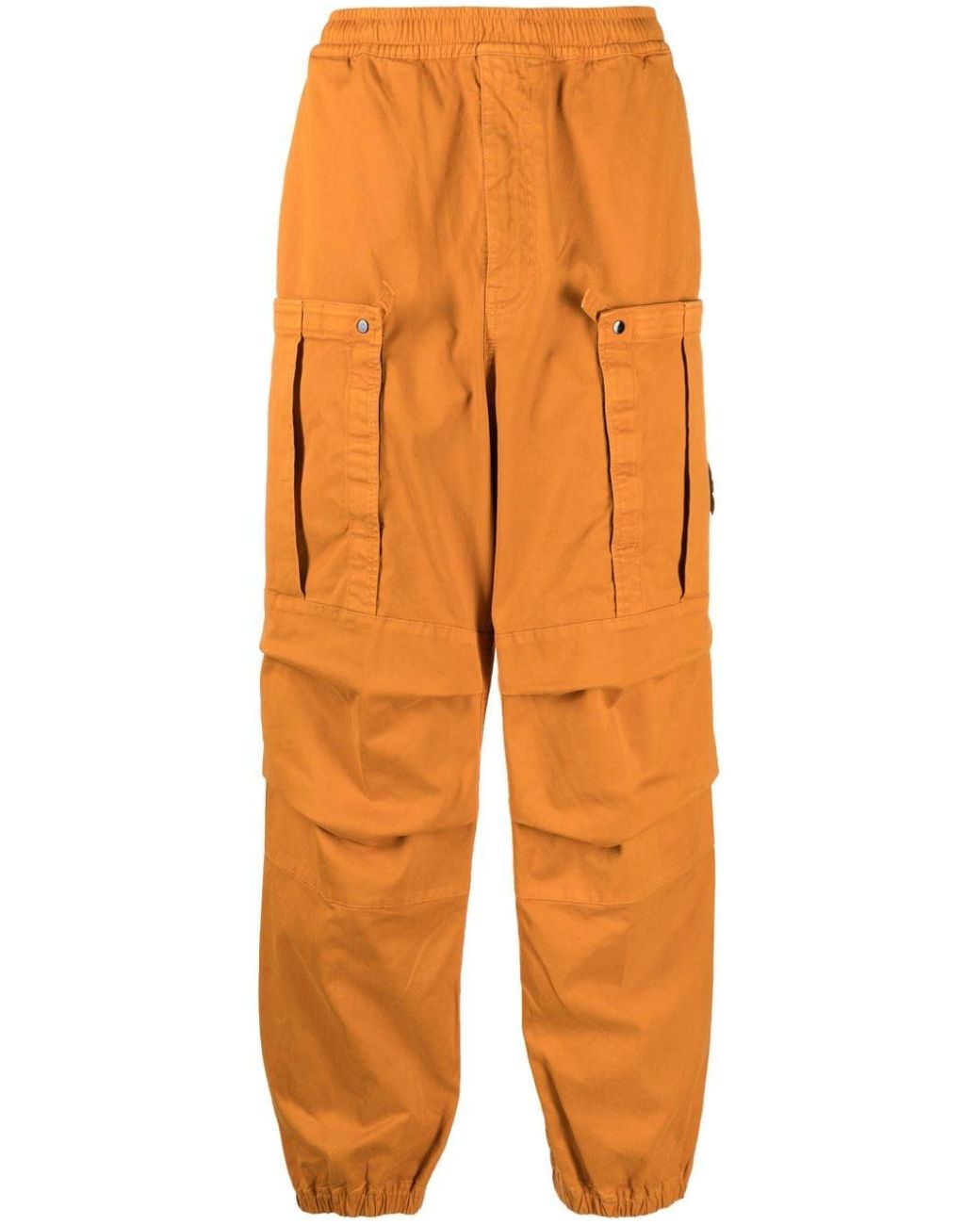 Orange cargo store pants mens