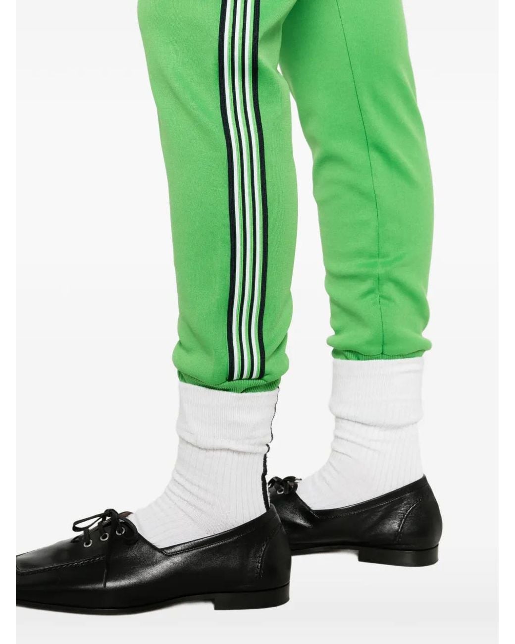 Patrizia Pepe Green Side-Stripe Track Pants