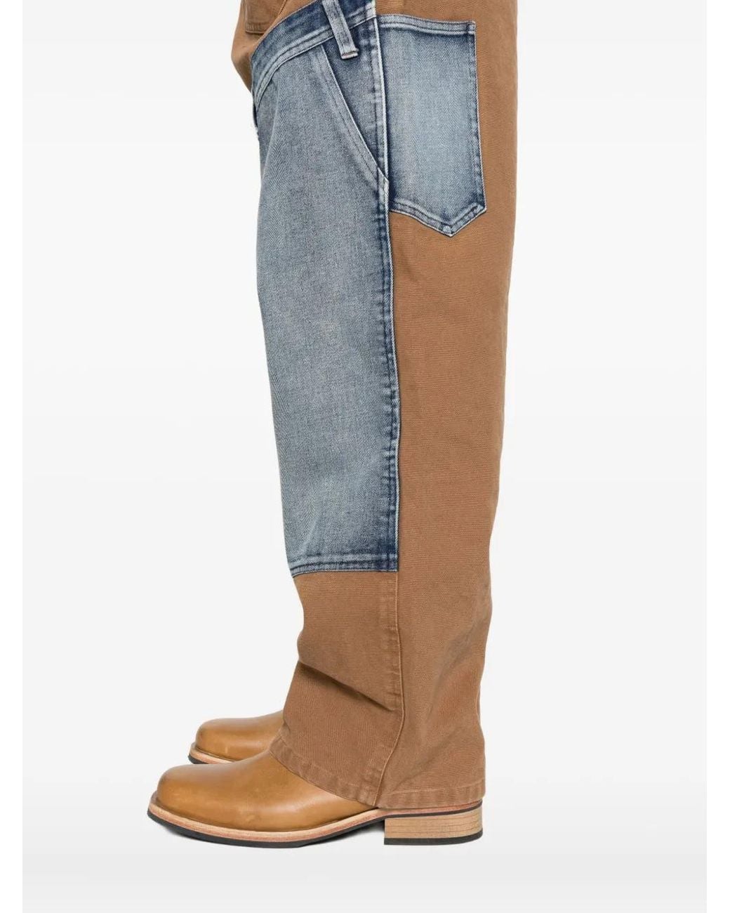 ANDERSSON BELL Blue Patchwork Panel Jeans