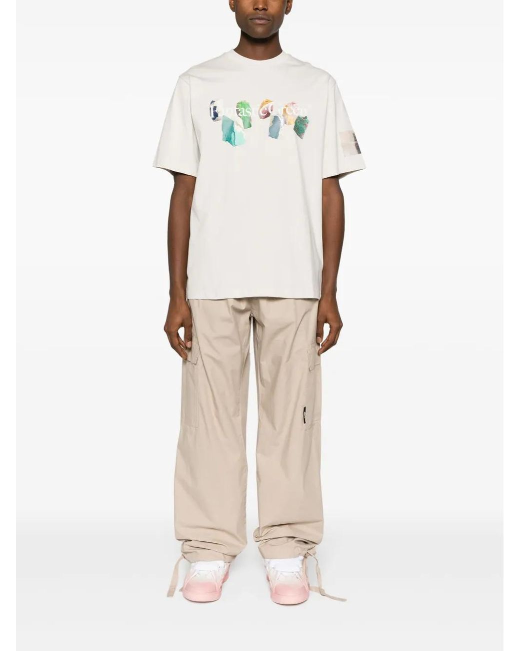 MSGM Natural Cargo Pants Clothing for men