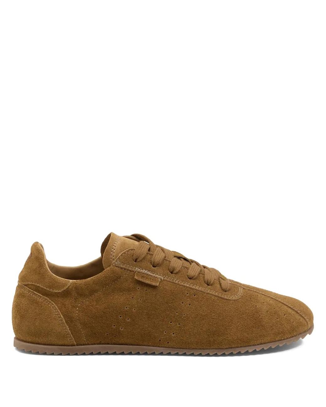 AMI Brown Cow Leather Soft Sneakers