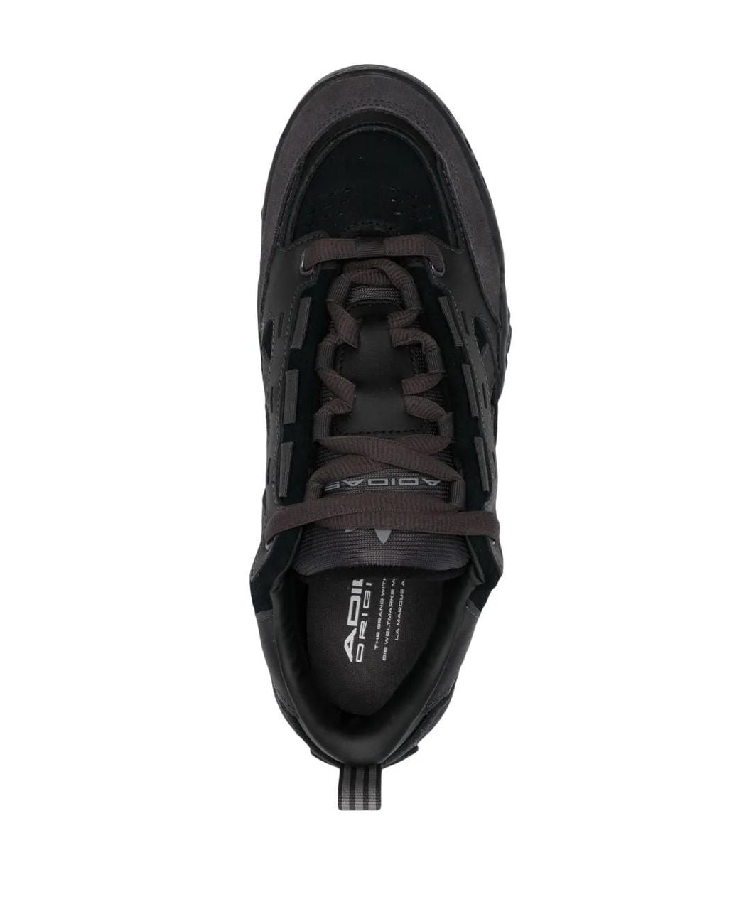 Adidas Black Adi2000 Panelled Suede Sneakers