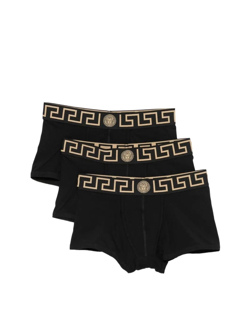 Versace Black Stretch Cotton Underwear for men