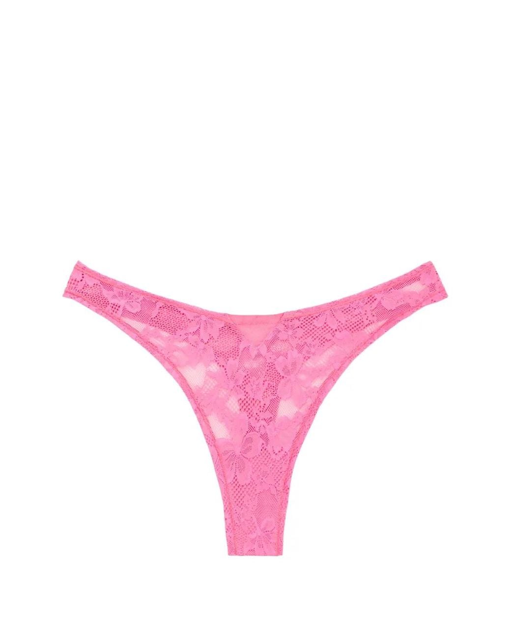 Fleur du Mal Pink Le Stretch Lace Thong