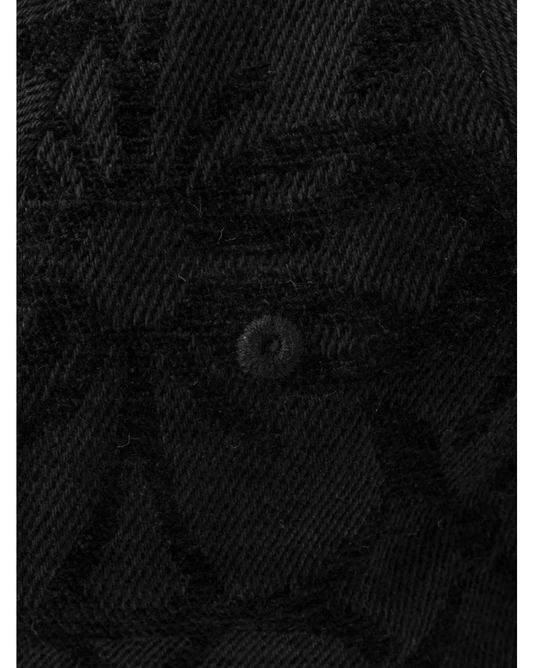 Evisu Black Kamon Logo-Embroidered Jacquard Baseball Cap