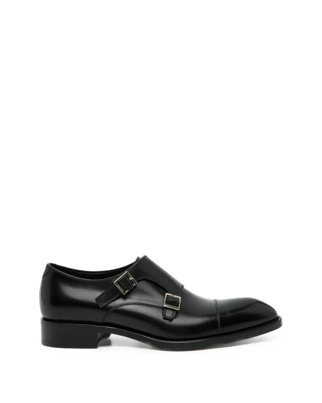 Tom Ford Black Vincent Double Monk Strap Loafers for men