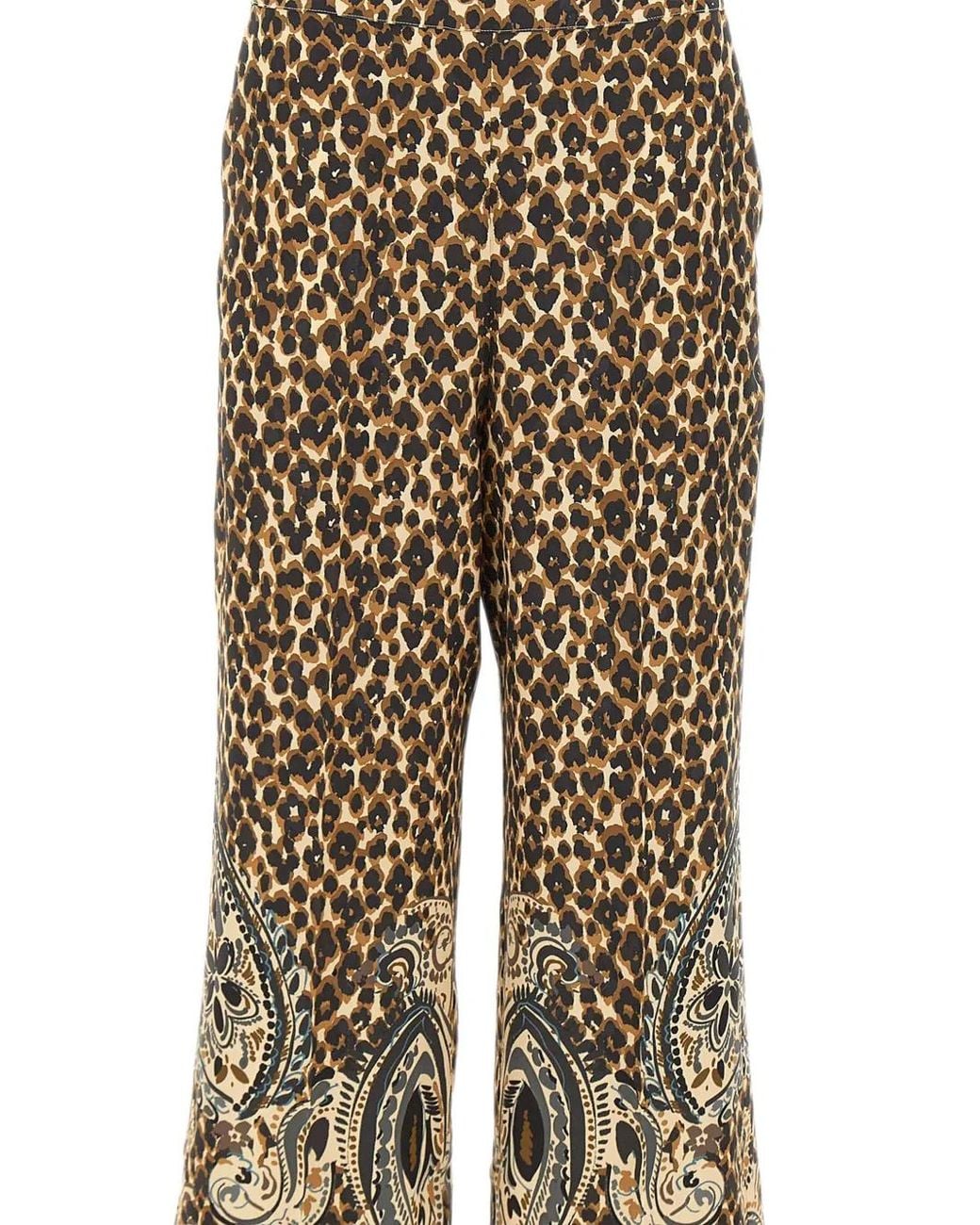 Etro Broek Met Luipaardprint in het Natural